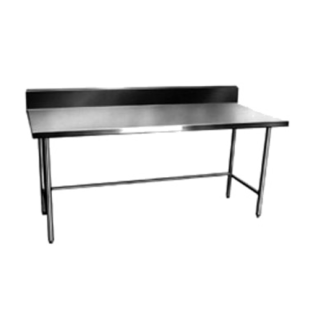 Winholt DTBB-2496-14 96 Inch Stainless Steel Work Table with 6 Inch Backsplash