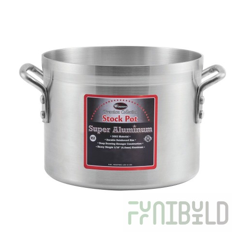 Winco AXS-24 24 Qt Aluminum Professional Stock Pot Without Cover