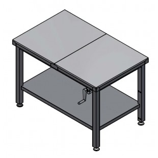Winholt DTS-3072H32-ADJ-9 72 Inch Work Table with Hydraulic Lift Stainless Steel