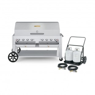 Crown Verity CV-MCC-60-1RDP 69 Inch Mobile Cart Gas Grill with 8 Burners