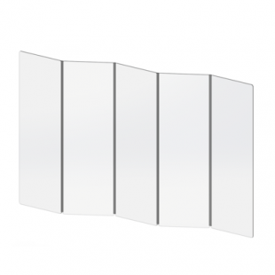 Cal Mil 22144-72 24 Inch Clear Panel with Memory Hinge Room Divider Cal Mil 22144-72 24 Inch Clear Panel with Memory Hinge Room Divider