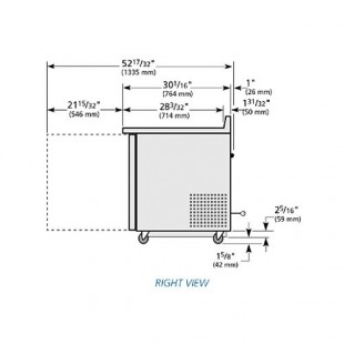 True Refrigeration TWT-72-ADA-HC 72 Inch Refrigerated Counter with 3 Section True Refrigeration TWT-72-ADA-HC 72 Inch Refrigerated Counter with 3 Section