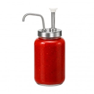 Server Products 83130 1 Oz Condiment Syrup Pump Stainless Steel with Gauging Collars Server Products 83130 1 Oz Condiment Syrup Pump Stainless Steel with Gauging Collars