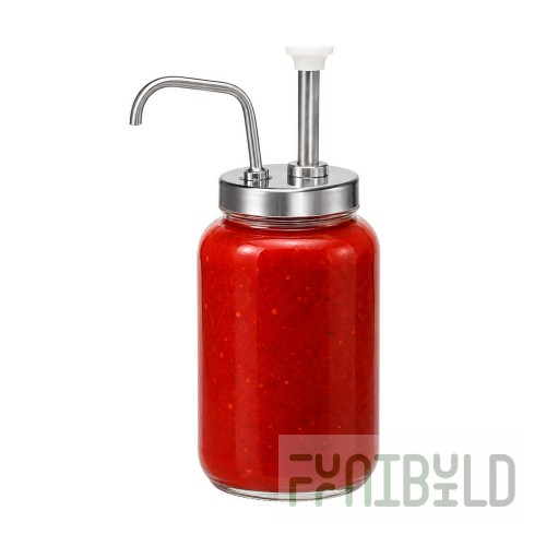 Server Products 83130 1 Oz Condiment Syrup Pump Stainless Steel with Gauging Collars