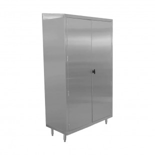 John Boos TCH-224884 48 Inch Storage Cabinet with Lock 4 Adjustable Shelves Stainless Steel