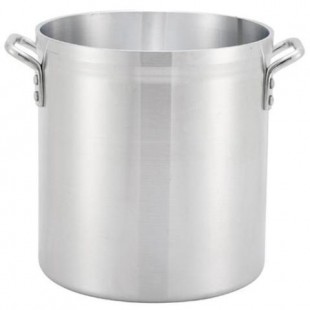 Winco AXHH-32 32 Quart Aluminum Stock Pot Without Cover Reinforced Rim