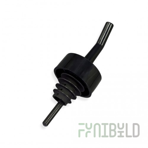 Spill-Stop 320-02SC Liquor Pourer Black with Black Collar Ultrathane Cork Plastic