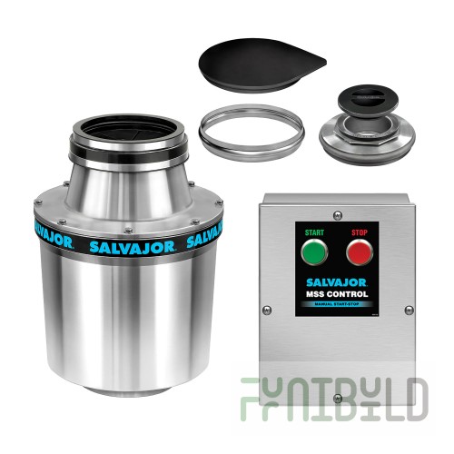 Salvajor 500-SA-MSS-P Disposer Assembly 5 Hp With Sink Collar And Stopper