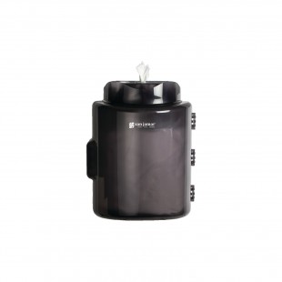 Carlisle T430TBK 11 Inch Wall Mount Wet Wipe Dispenser Black Plastic Touchless