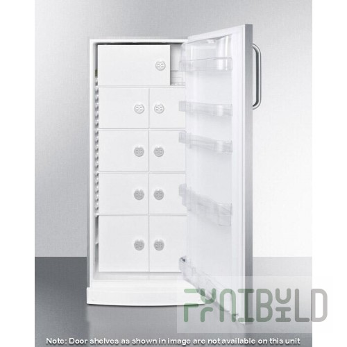 Summit FFAR10SSTBLOCKER 23 Inch Refrigerator Reach-in 10.1 cu ft Stainless Steel