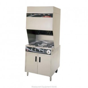 Wells WV-4HF 36 Inch Electric Ventless Cooktop with (4) French Plates Stainless Steel