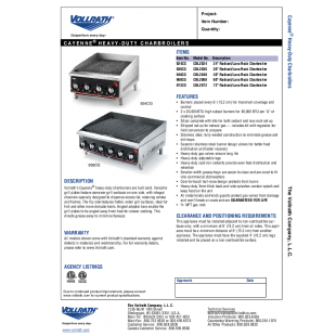 Vollrath 924CG 24 Inch Gas Charbroiler with 80,000 BTU Burners
