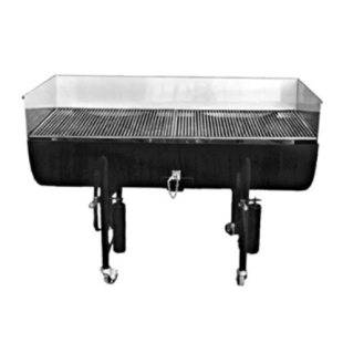 Jade Range JMBR-30 30 Inch Charbroiler Wood Burning Mobile Stainless Steel with Front Cleaning Hatch