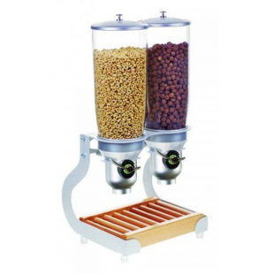 Cal Mil 3516-2-98 12 Inch Beechwood Cereal Dispenser with 2 Cylinders