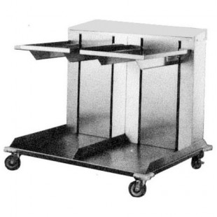 APW Wyott CTRD-1014 22 Inch Mobile Cantilever Tray Dispenser Stainless Steel with Dual Platforms APW Wyott CTRD-1014 22 Inch Mobile Cantilever Tray Dispenser Stainless Steel with Dual Platforms