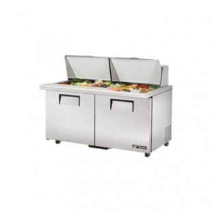 True Refrigeration TSSU-60-24M-B-DS-ST-ADA-HC 60 Inch Stainless Steel Refrigerated Counter 2 Section with Self-contained Cooling True Refrigeration TSSU-60-24M-B-DS-ST-ADA-HC 60 Inch Stainless Steel Refrigerated Counter 2 Section with Self-contained Cooling