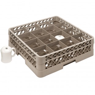 Vollrath TR4DDD-06 19-3/4 Inch Full Size Dishwasher Rack Beige with 16 Compartments Vollrath TR4DDD-06 19-3/4 Inch Full Size Dishwasher Rack Beige with 16 Compartments