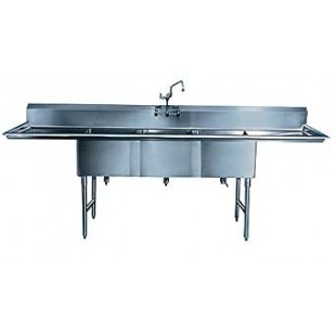 Winholt WS3T1620-2D24 Sink 20 Inch Width with Left and Right Hand 24 Inch Drainboard Winholt WS3T1620-2D24 Sink 20 Inch Width with Left and Right Hand 24 Inch Drainboard