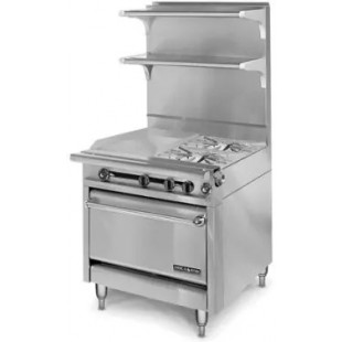 American Range HD34-17VG-1FT-1_LP 34 Inch Heavy Duty Gas Range with Griddle and Oven 120000 BTU