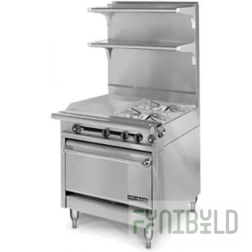 American Range HD34-17VG-1FT-1_LP 34 Inch Heavy Duty Gas Range with Griddle and Oven 120000 BTU