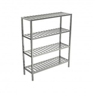 Winholt ALSTB-60-320 60 Inch Wide T-Bar Shelving Unit with 3 Shelves Aluminum