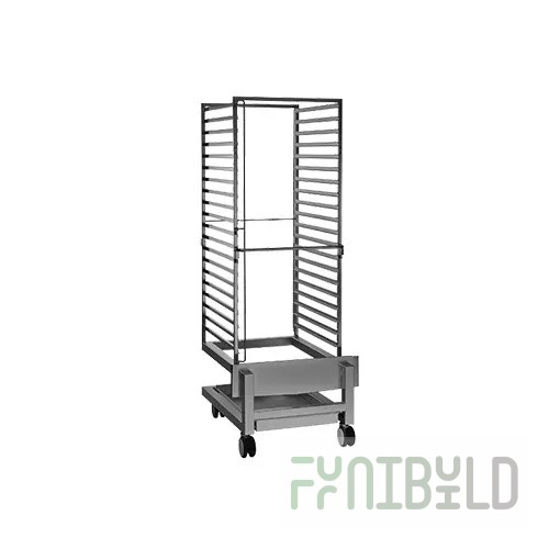 Alto Shaam 5026431 26 Inch Roll-In Pan Cart Stainless Steel 20 Shelf Trolley