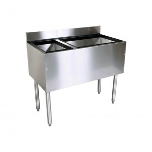 Glastender C-CBA-30R3-CP10-ED 30 Inch Wide Underbar Combo Ice Bin Cocktail Unit