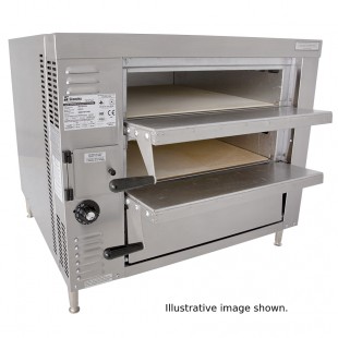 Bakers Pride GP51-BL 32 Inch Countertop Gas Pizza Bake Oven Two Decks Bakers Pride GP51-BL 32 Inch Countertop Gas Pizza Bake Oven Two Decks