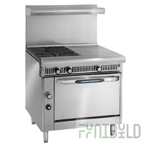 Imperial IHR-2-1HT-P Spec Series Heavy Duty Range Gas 36