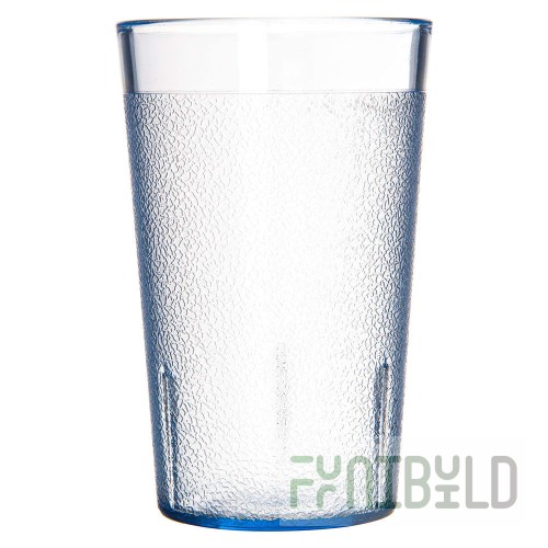 Carlisle 550654 9-1/2 Oz Stackable Tumbler Textured Blue SAN Plastic