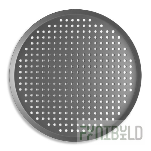 Vollrath PC12PHC 12 Inch Perforated Pizza Pan Aluminum Press Cut