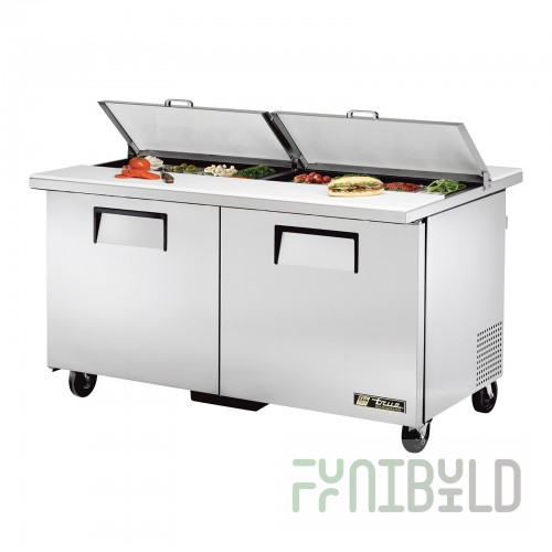 True Refrigeration TSSU-60-24M-B-DS-ST-HC~SPEC3 60 Inch Dual Side Sandwich Unit with Pans