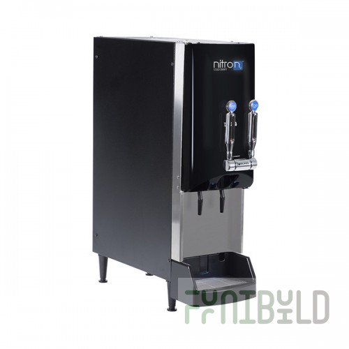 BUNN 51600.0009 9 Inch Nitron Cold Draft Coffee Dispenser Countertop Gas Black Stainless Steel