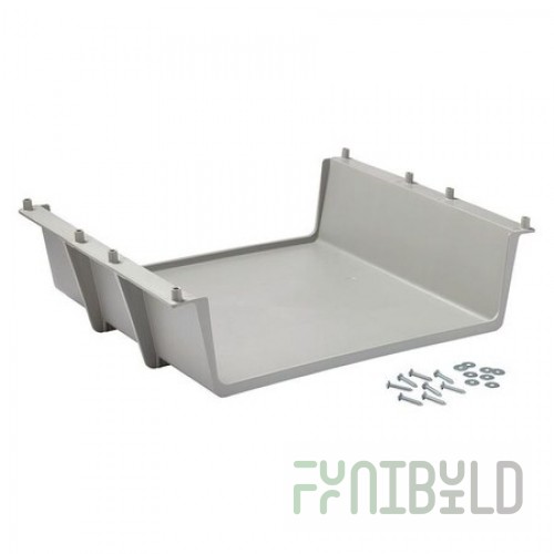 Rubbermaid FG619600PLAT 21 Inch Under Deck Shelf Kit with Platinum Finish