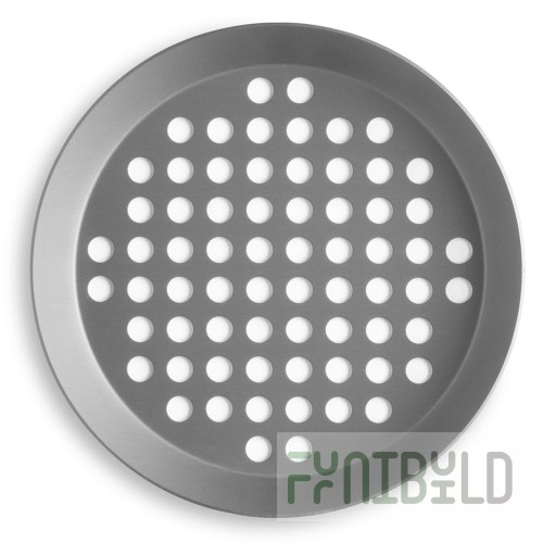 Vollrath PC09XPHC 9 Inch Diameter Extra Perforated Pizza Pan Aluminum Hard Coat