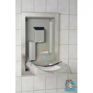 Alpine Industries ALP411-V 31.25 Inch Vertical Baby Changing Station Wall Mount White