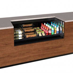 Structural Concepts CO5324R-UC-E3 59 Inch Black Undercounter Display Case with LED Light