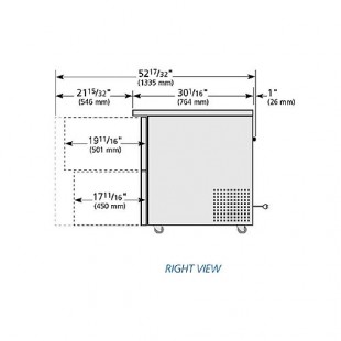 True Refrigeration TUC-48D-2-LP-HC~SPEC3 48 Inch Stainless Steel Undercounter Refrigerator 2 Section True Refrigeration TUC-48D-2-LP-HC~SPEC3 48 Inch Stainless Steel Undercounter Refrigerator 2 Section
