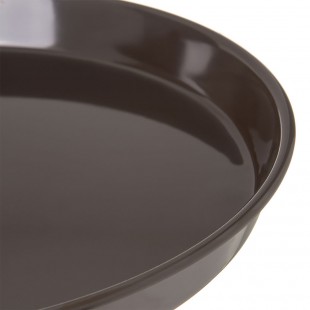 Carlisle 130001 13 Inch Diameter Brown Round Bar Tray with Melamine Construction Carlisle 130001 13 Inch Diameter Brown Round Bar Tray with Melamine Construction