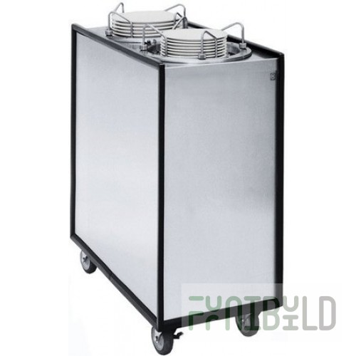 APW Wyott HML2-9 30 Inch Heated Dish Dispenser Mobile Enclosed Cabinet Stainless Steel