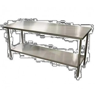 Winholt DTS-3048-14 48 Inch 14 Gauge Stainless Steel Work Table with Open Undershelf
