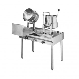 Groen 135459 63 Inch Hand Tilt Kettle Cabinet Assembly Direct Steam 10 Quart Stainless Steel with Removable Dump Tray