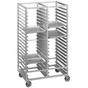 Channel 420S 41 Inch Cafeteria Tray Rack Double Section Stainless Steel with 60 Trays Channel 420S 41 Inch Cafeteria Tray Rack Double Section Stainless Steel with 60 Trays