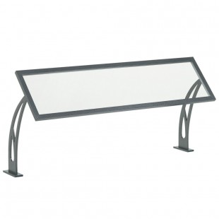 Vollrath N98413 74 to 79 Inch Single-sided Buffet Sneeze Guard Aluminum with Glass