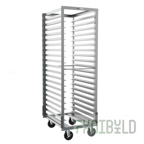 Metro RD3NA37 20 Inch Bun Pan Rack Mobile Aluminum Gray with Casters