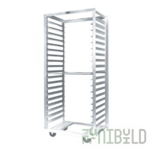 Metro RD33NA37 Bun Pan Rack Mobile 20 Pan Capacity Aluminum Gray Bumpers with Casters