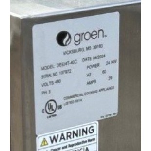 Groen DEE/4T-40C INA/2 Electric Kettle Mixer 40 Gallon 316 Stainless Steel with Tilt