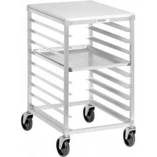 Channel 425AP 20 Inch Aluminum Bun Pan Rack Mobile with Poly Top Channel 425AP 20 Inch Aluminum Bun Pan Rack Mobile with Poly Top