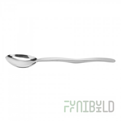 GET Enterprises BSPD-04 13 Inch Slotted Serving Spoon Stainless Steel Pounded Finish