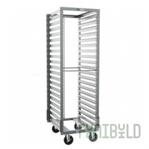 Metro RD13NA37A120 40 Pan Bun Rack Mobile End Loading Aluminum with Casters
